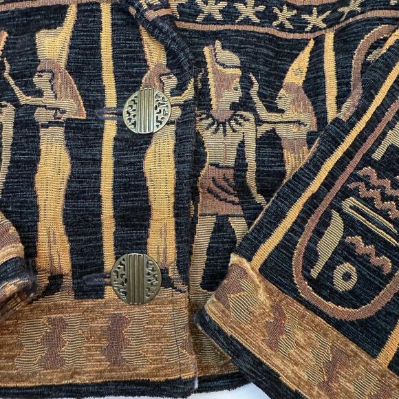 Vintage To Die For Jacket
 XS Egyptian Tapestry Blazer Made in USA Aztec Tribal - Picture 1 of 7